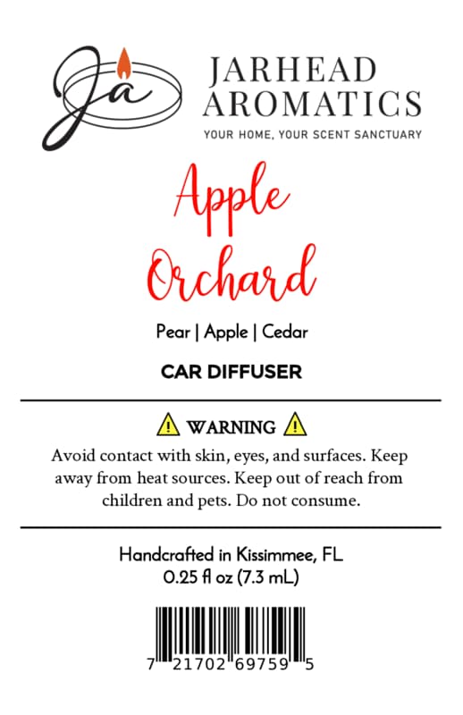Apple Orchard Car Diffuser | Crisp Apple, Juicy Pear & Cedarwood