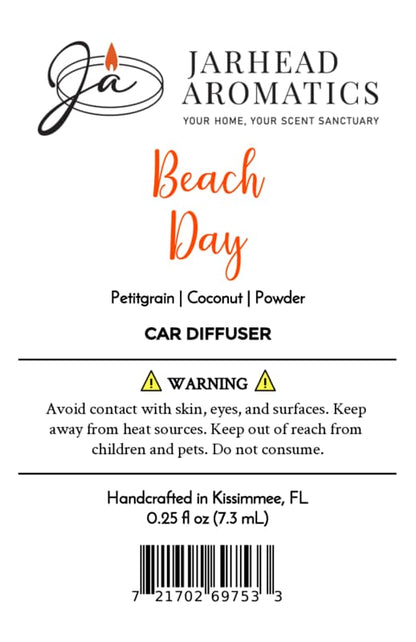 Beach Day Car Diffuser | Citrus, Coconut & Coastal Musk