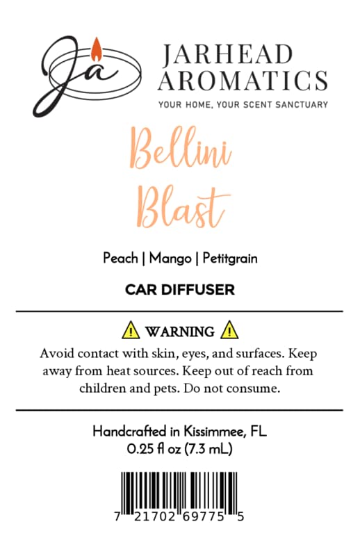 Bellini Blast Car Diffuser | Peach, Mango & Tangerine