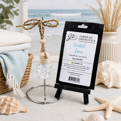 Coastal Linen Car Diffuser | Fresh Linen, Ozone & Sandalwood