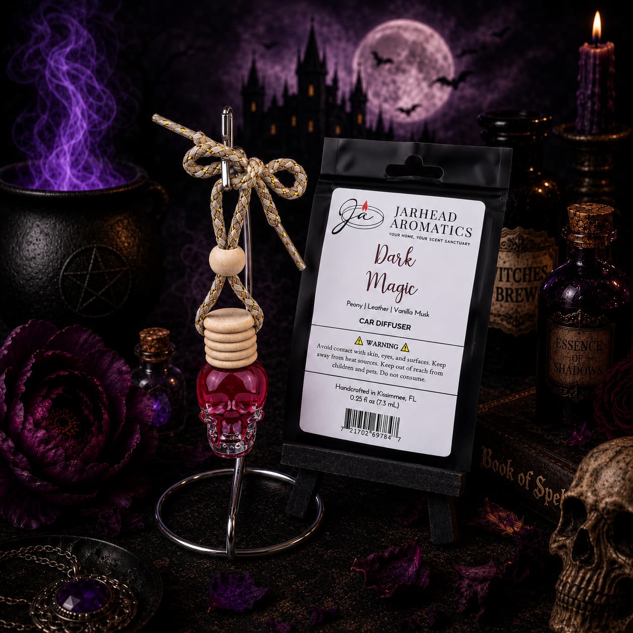 Dark Magic Car Diffuser | Peach, Plum, Dark Florals & Vanilla Musk