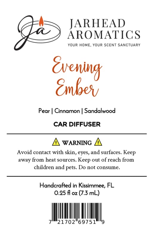 Evening Ember Car Diffuser | Plum, Sandalwood & Soft Smoke