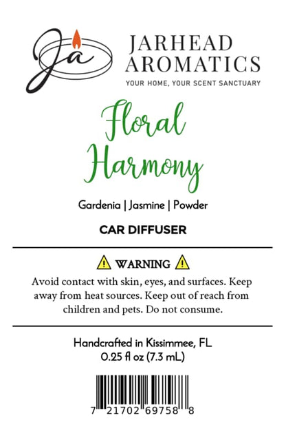 Floral Harmony Car Diffuser | Gardenia, Jasmine & Tuberose