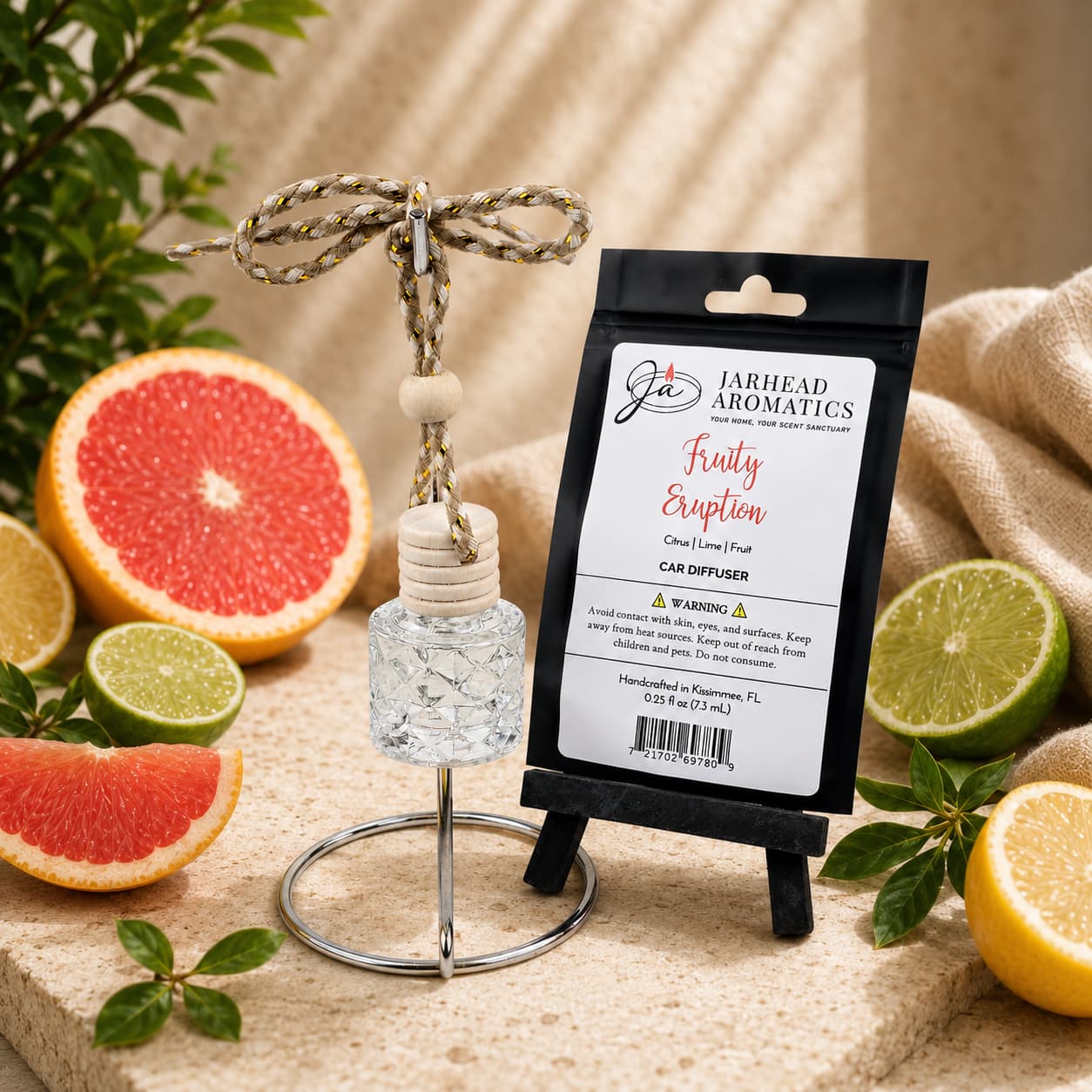 Fruity Eruption Car Diffuser | Lemon, Lime, Grapefruit & Fresh Fruit