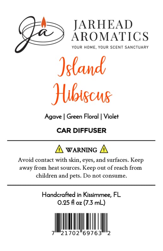 Island Hibiscus Car Diffuser | Honeydew, Lime & Tropical Florals
