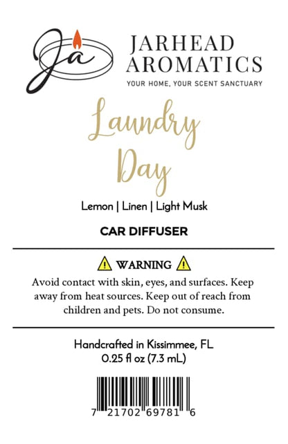 Laundry Day Car Diffuser | Fresh Linen, Lemon & Clean Musk