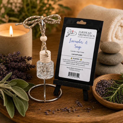 Lavender & Sage Car Diffuser | Lavender, Sage & Sandalwood
