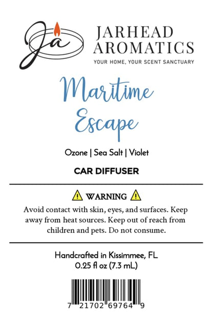 Maritime Escape Car Diffuser | Sea Salt, Ozone & Jasmine