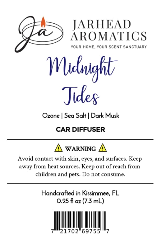 Midnight Tides Car Diffuser | Sea Salt, Sandalwood & Dark Musk