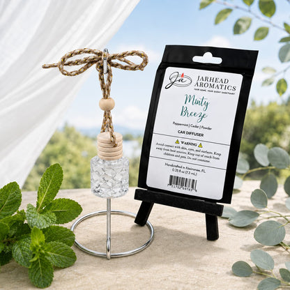 Minty Breeze Car Diffuser | Peppermint, Eucalyptus & Cedarwood