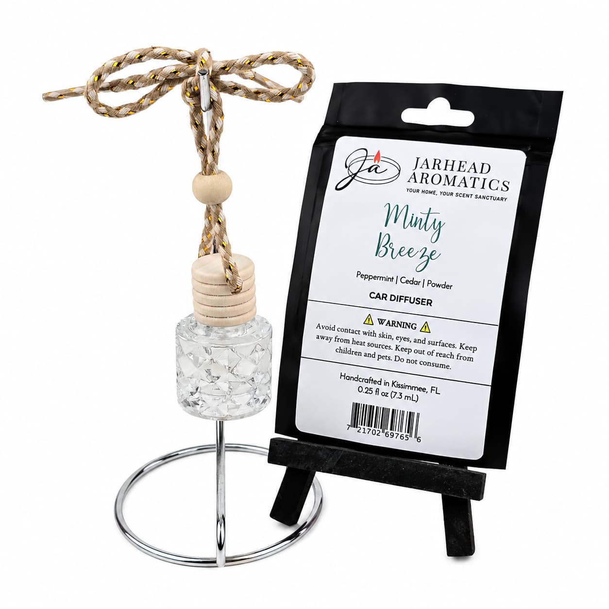 Minty Breeze Car Diffuser | Peppermint, Eucalyptus & Cedarwood