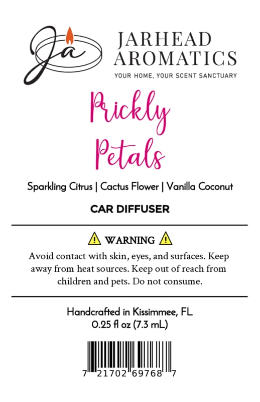 Prickly Petals Car Diffuser | Cactus Flower, Coconut & Sandalwood