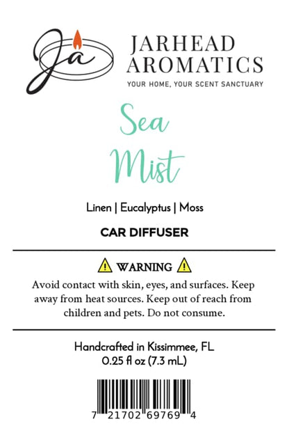 Sea Mist Car Diffuser | Fresh Linen, Sea Salt & Eucalyptus