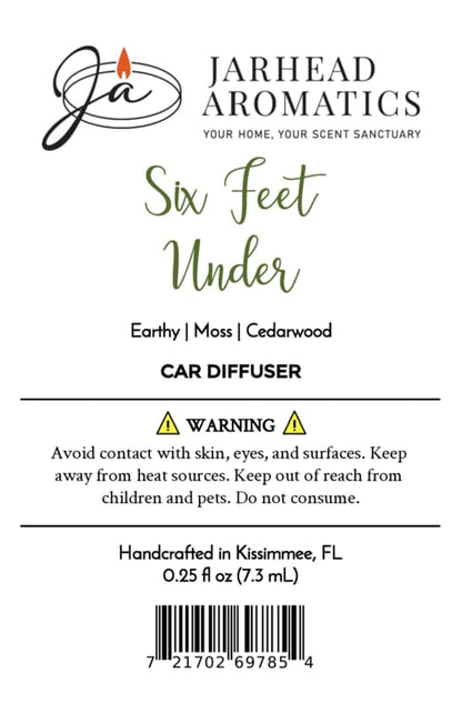 Six Feet Under Car Diffuser | Damp Earth, Moss & Ancient Oak