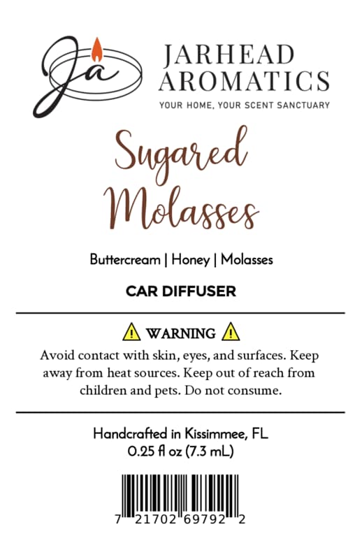 Sugared Molasses Car Diffuser | Buttercream, Honey & Dark Molasses