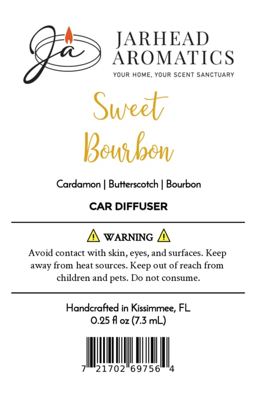 Sweet Bourbon Car Diffuser | Bourbon, Butterscotch & Brown Sugar