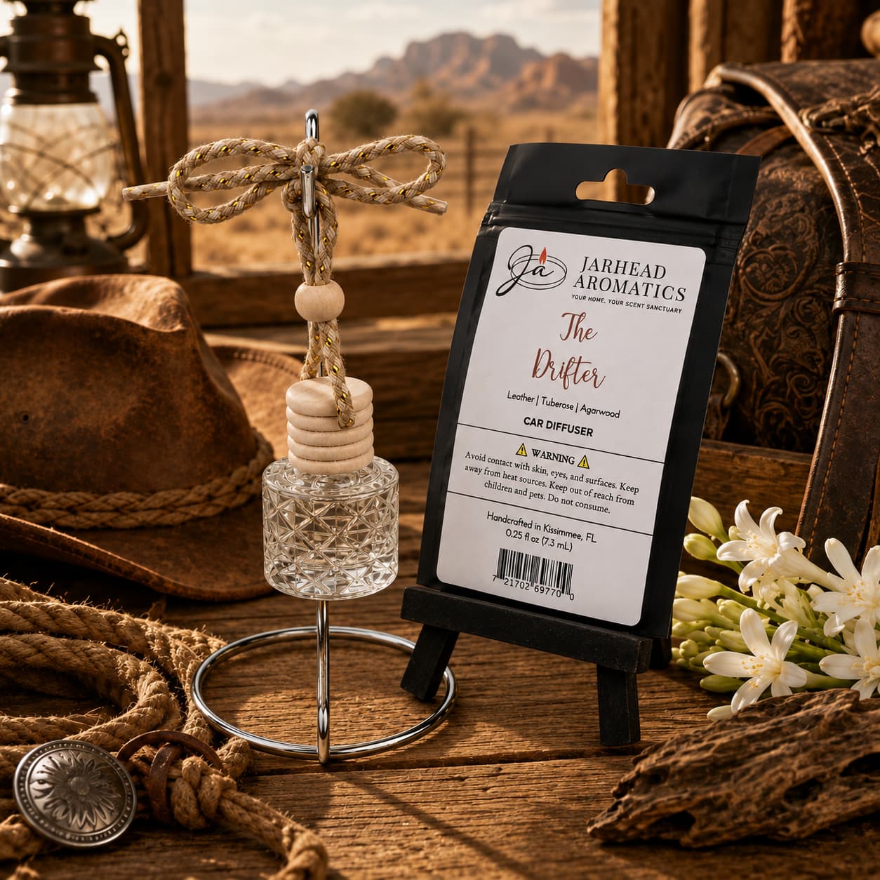 The Drifter Car Diffuser | Leather, Agarwood & Tuberose
