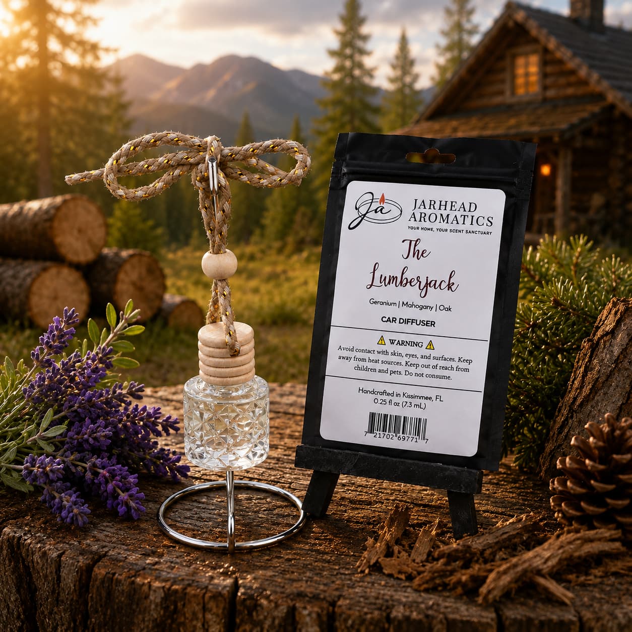 The Lumberjack Car Diffuser | Mahogany, Cedarwood & Oak