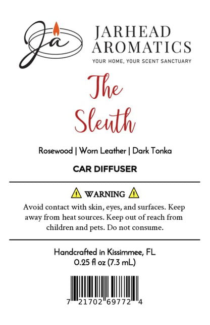 The Sleuth Car Diffuser | Leather, Rosewood & Sandalwood