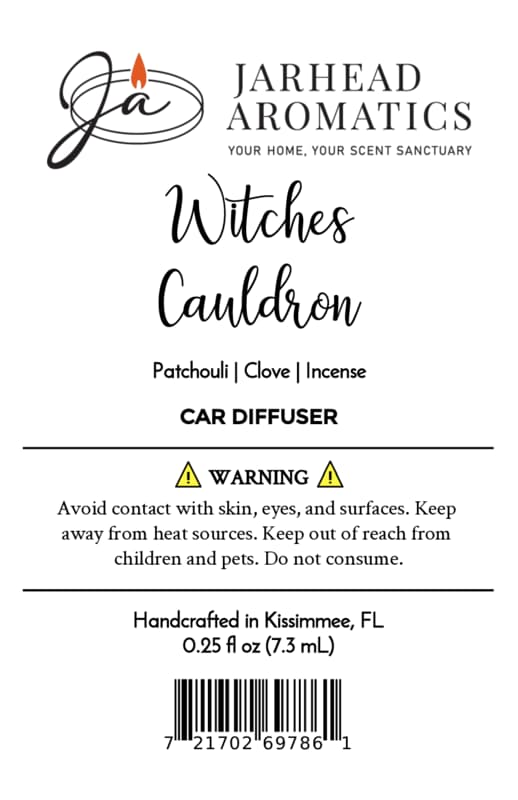Witches Cauldron Car Diffuser | Orange Blossom, Patchouli & Dark Incense