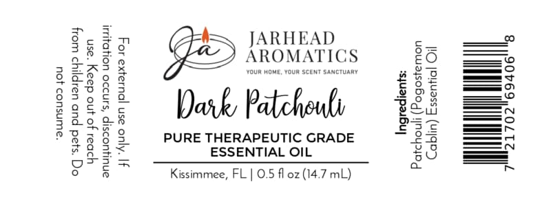 Dark Patchouli Essential Oil | Pure Pogostemon cablin Aromatherapy Oil