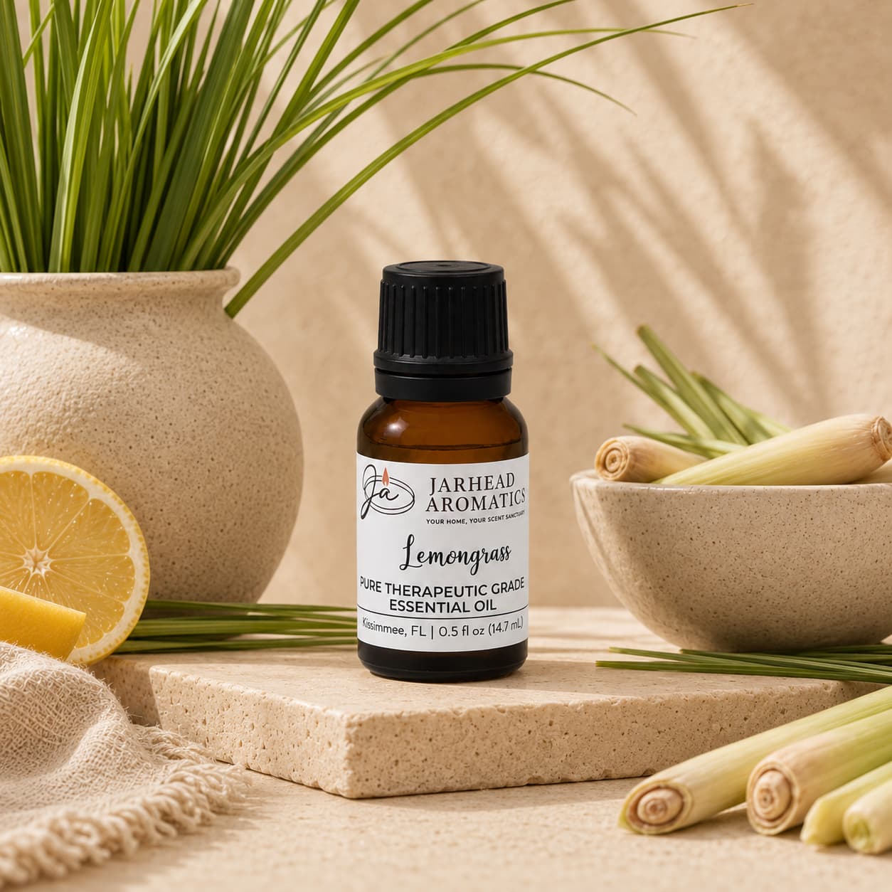 Lemongrass Essential Oil | Pure Cymbopogon flexuosus Aromatherapy Oil