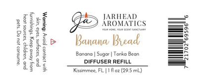 Banana Bread Car Diffuser Refill | Ripe Banana, Walnut & Warm Vanilla