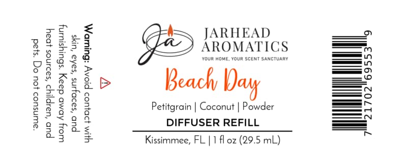 Beach Day Car Diffuser Refill | Citrus, Coconut & Coastal Musk