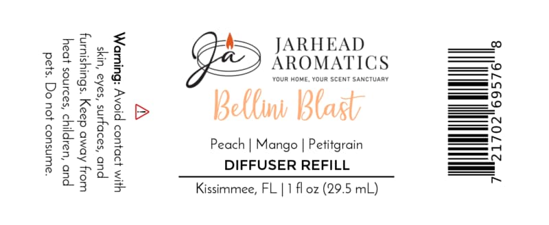 Bellini Blast Car Diffuser Refill | Peach, Mango & Tangerine