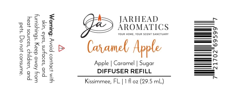 Caramel Apple Car Diffuser Refill | Crisp Apple, Rich Caramel & Warm Spice
