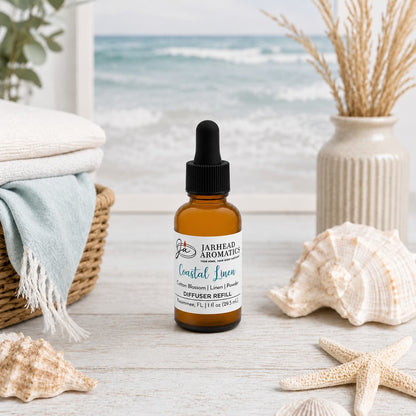 Coastal Linen Car Diffuser Refill | Fresh Linen, Ozone & Sandalwood