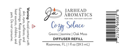 Cozy Solace Car Diffuser Refill | Fresh Greens, Jasmine & Oak Moss