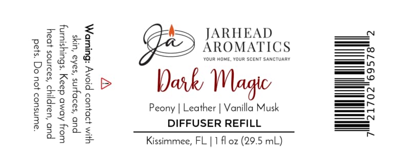 Dark Magic Car Diffuser Refill | Peach, Plum, Dark Florals & Vanilla Musk