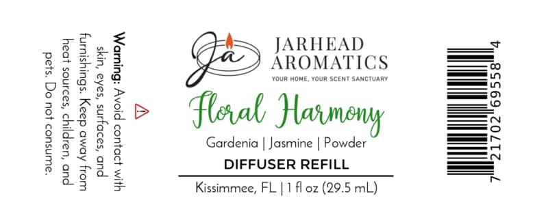 Floral Harmony Car Diffuser Refill | Gardenia, Jasmine & Tuberose