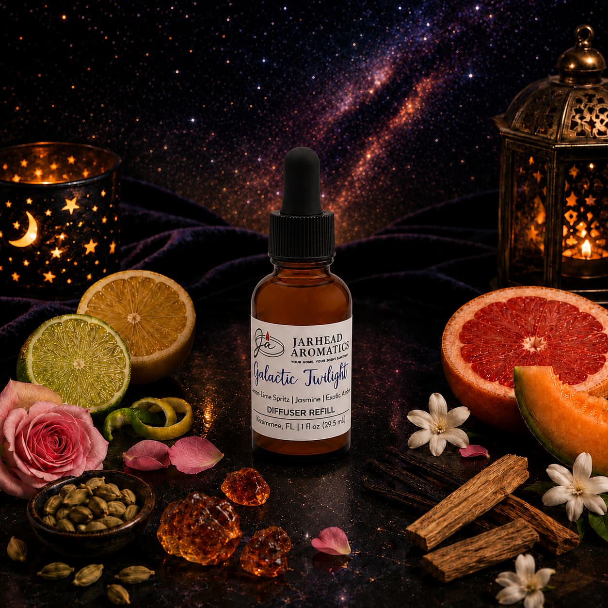 Galactic Twilight Car Diffuser Refill | Bergamot, Amber & Sandalwood