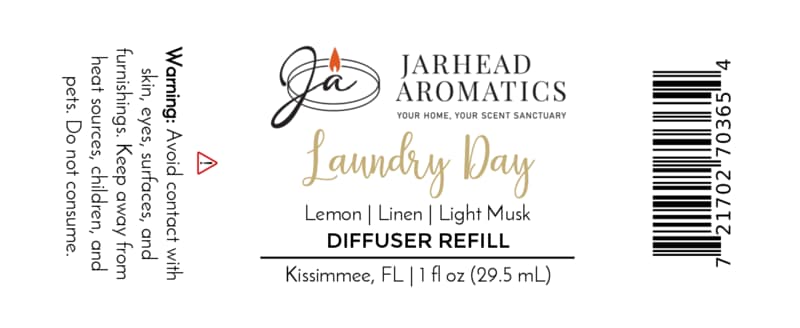 Laundry Day Car Diffuser Refill | Fresh Linen, Lemon & Clean Musk