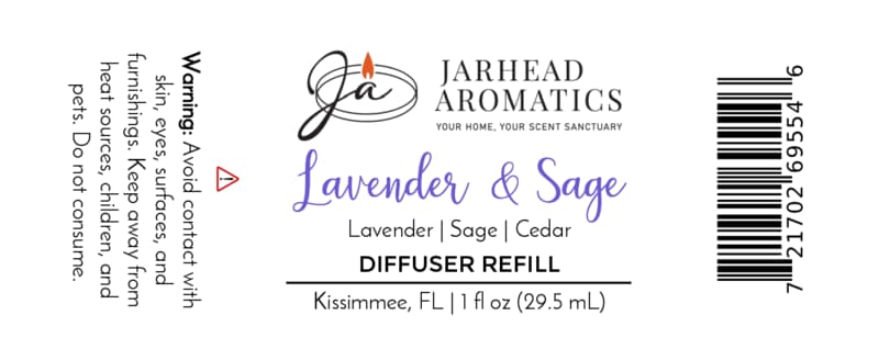 Lavender & Sage Car Diffuser Refill | Lavender, Sage & Sandalwood