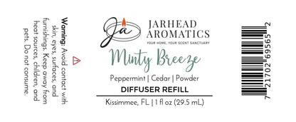 Minty Breeze Car Diffuser Refill | Peppermint, Eucalyptus & Cedarwood