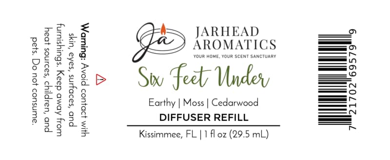 Six Feet Under Car Diffuser Refill | Damp Earth, Moss & Ancient Oak