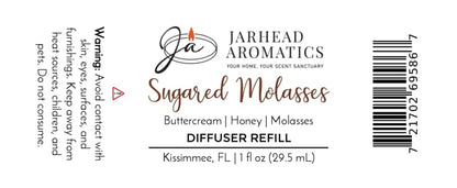 Sugared Molasses Car Diffuser Refill | Buttercream, Honey & Dark Molasses