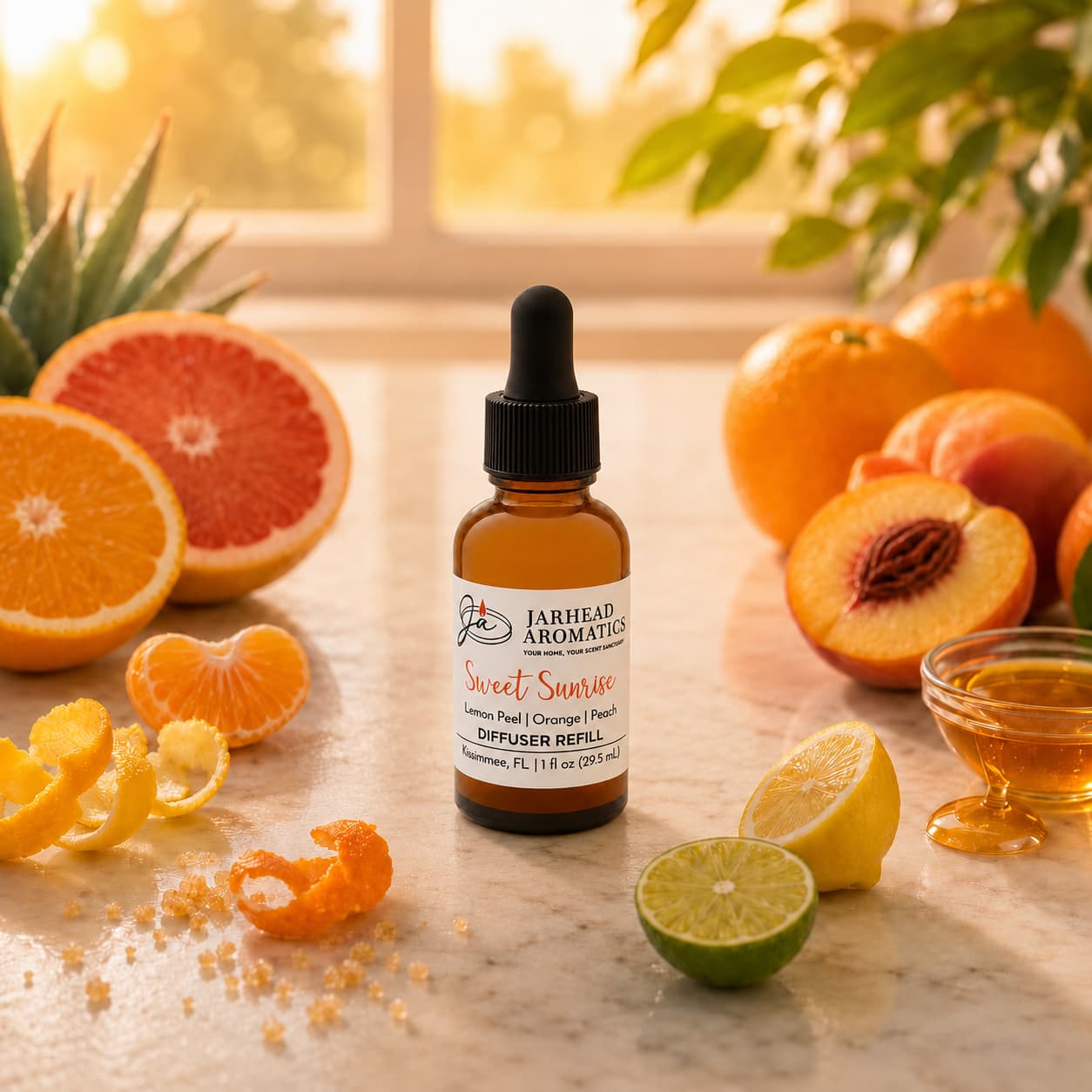 Sweet Sunrise Car Diffuser Refill | Lemon, Orange & Juicy Peach