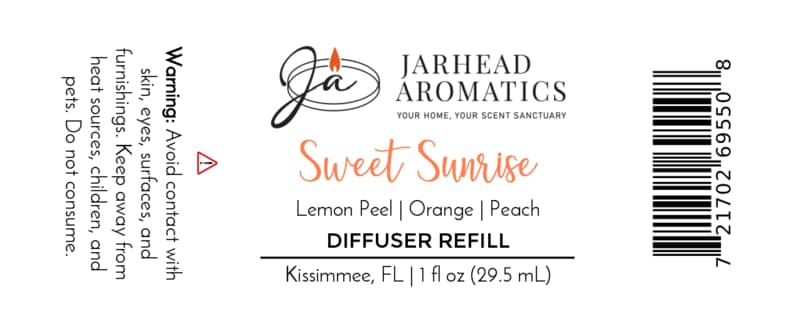 Sweet Sunrise Car Diffuser Refill | Lemon, Orange & Juicy Peach