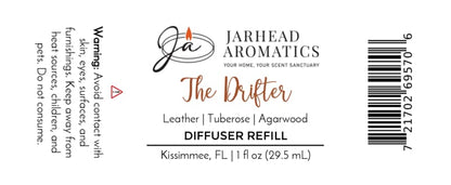 The Drifter Car Diffuser Refill | Leather, Agarwood & Tuberose