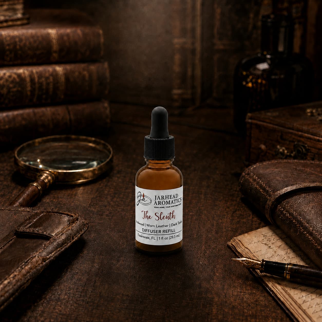The Sleuth Car Diffuser Refill | Leather, Rosewood & Sandalwood