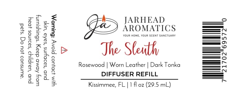 The Sleuth Car Diffuser Refill | Leather, Rosewood & Sandalwood