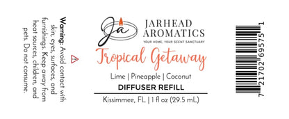 Tropical Getaway Car Diffuser Refill | Coconut, Mango & Pineapple