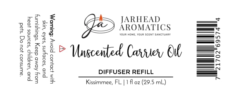 Unscented Carrier Oil Car Diffuser Refill | Base Oil for Essential Oils & Fragrance Blends