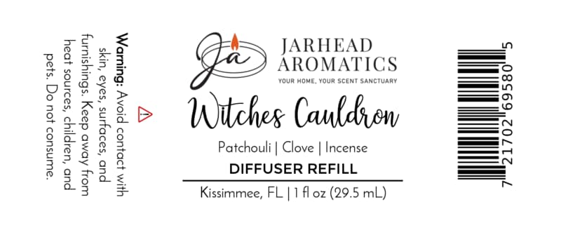 Witches Cauldron Car Diffuser Refill | Orange Blossom, Patchouli & Dark Incense