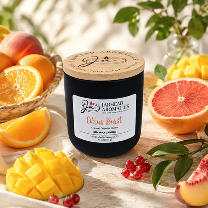 Citrus Burst Soy Wax Candle | Orange, Mango & Peach Candle