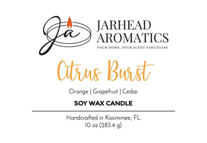 Citrus Burst Soy Wax Candle | Orange, Mango & Peach Candle